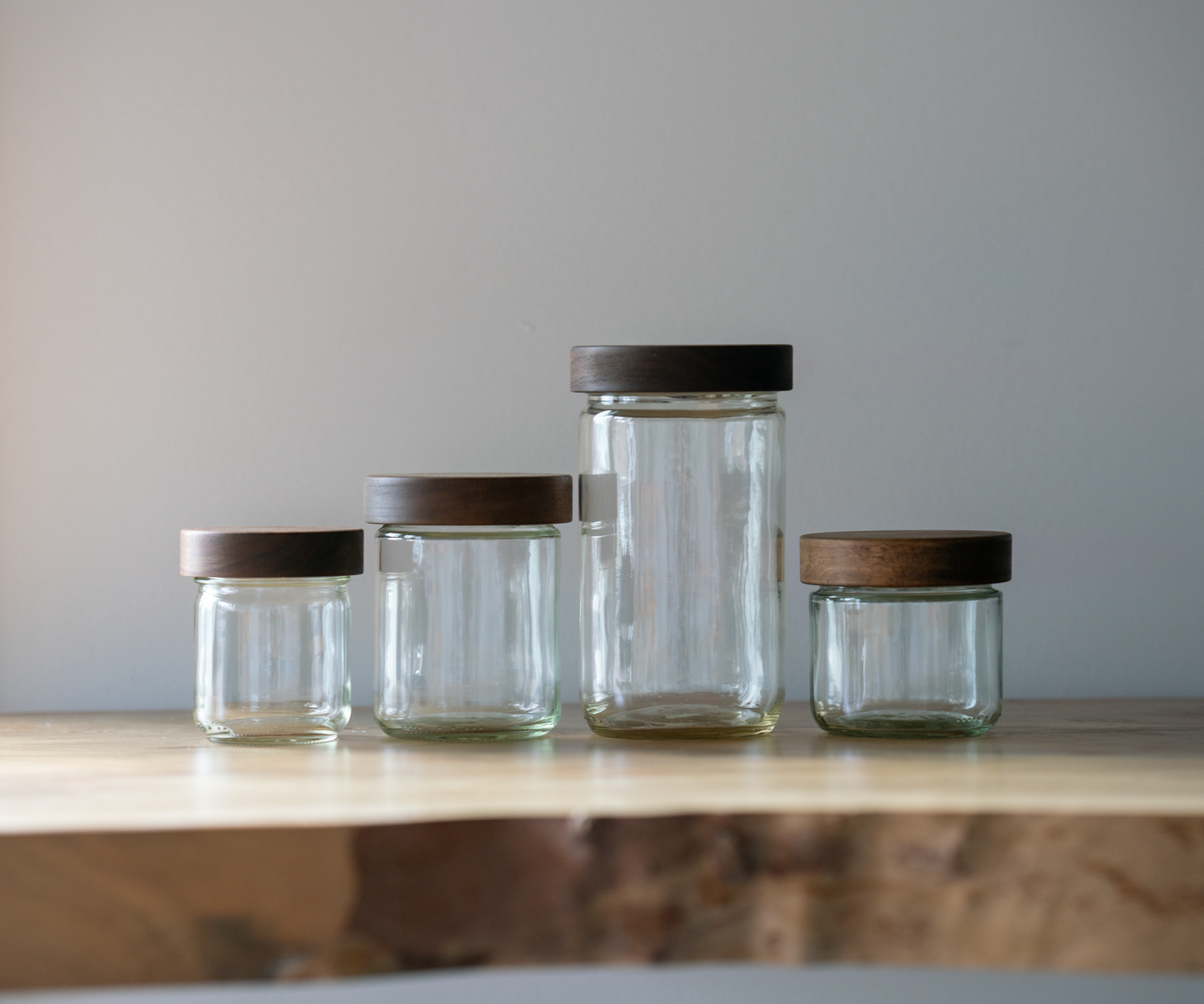 Stout Style Storage Jar with Wood Lid