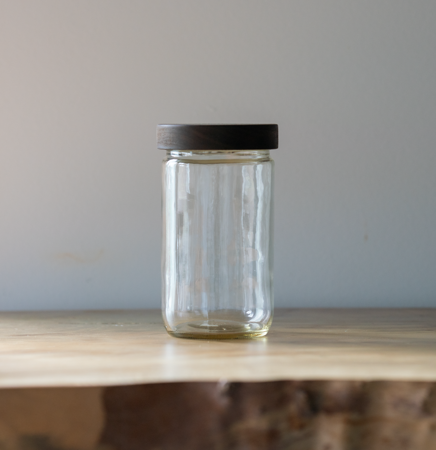 Stout Style Storage Jar with Wood Lid