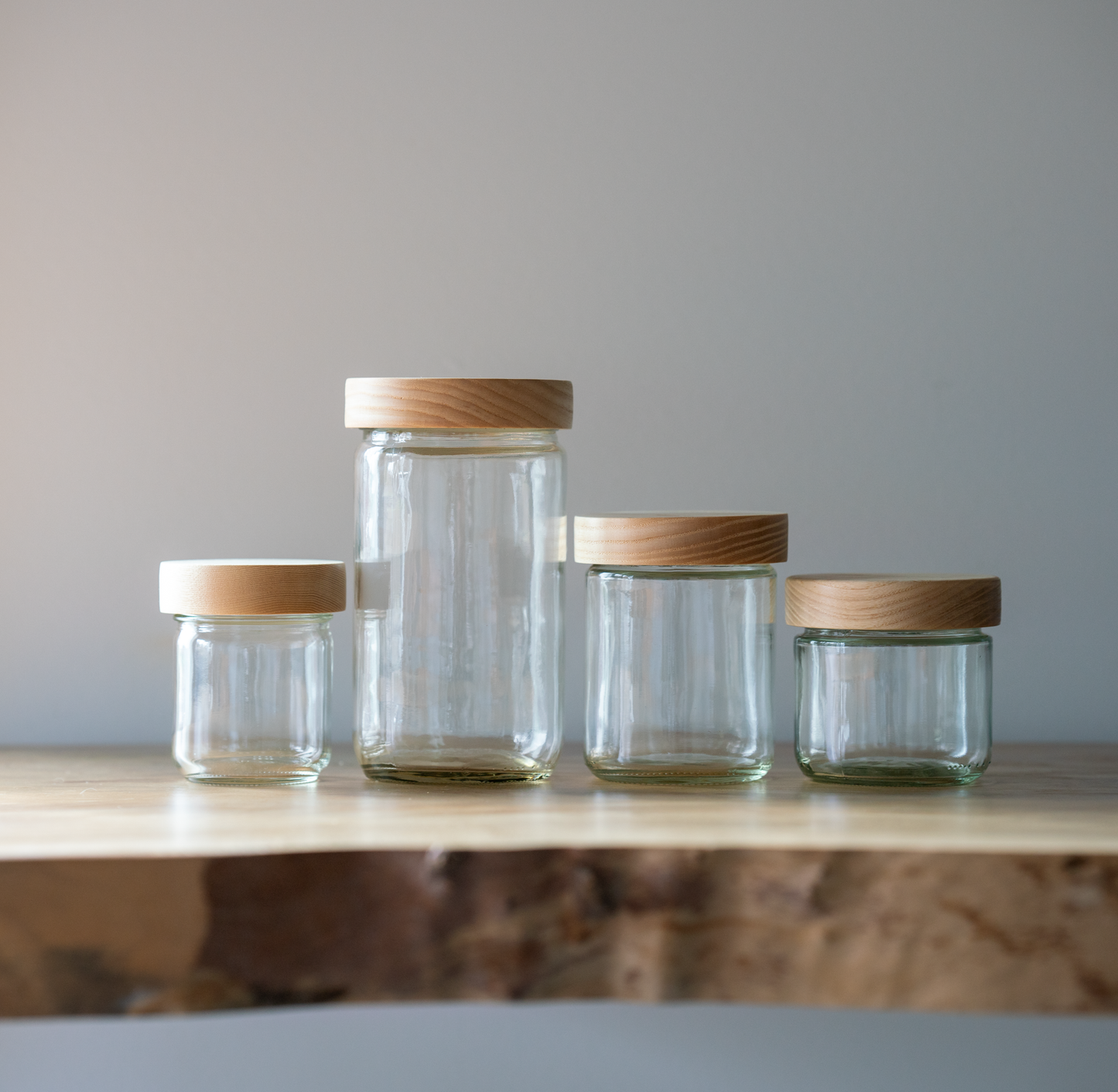 Stout Style Storage Jar with Wood Lid