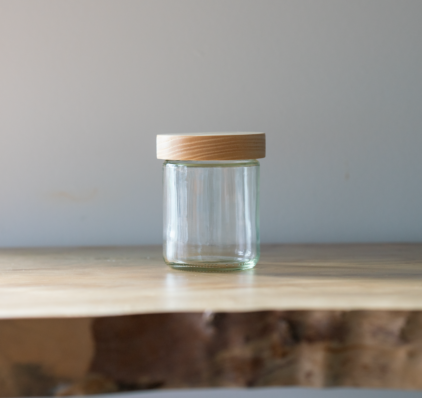 Stout Style Storage Jar with Wood Lid