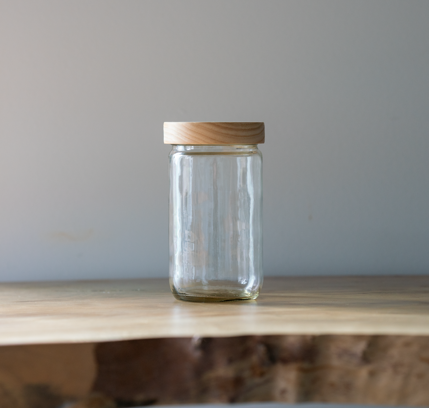 Stout Style Storage Jar with Wood Lid