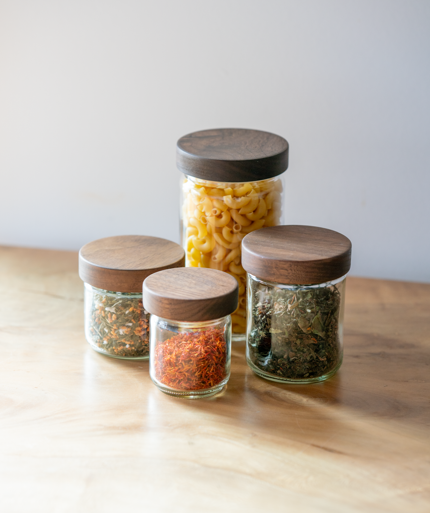 Stout Style Storage Jar with Wood Lid