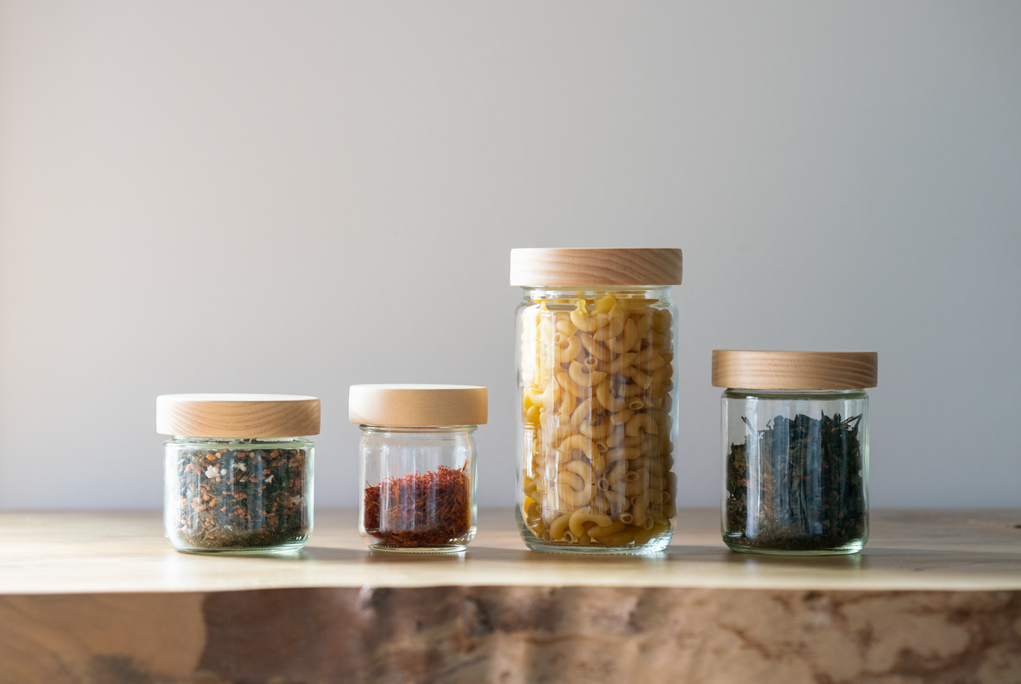 Stout Style Storage Jar with Wood Lid