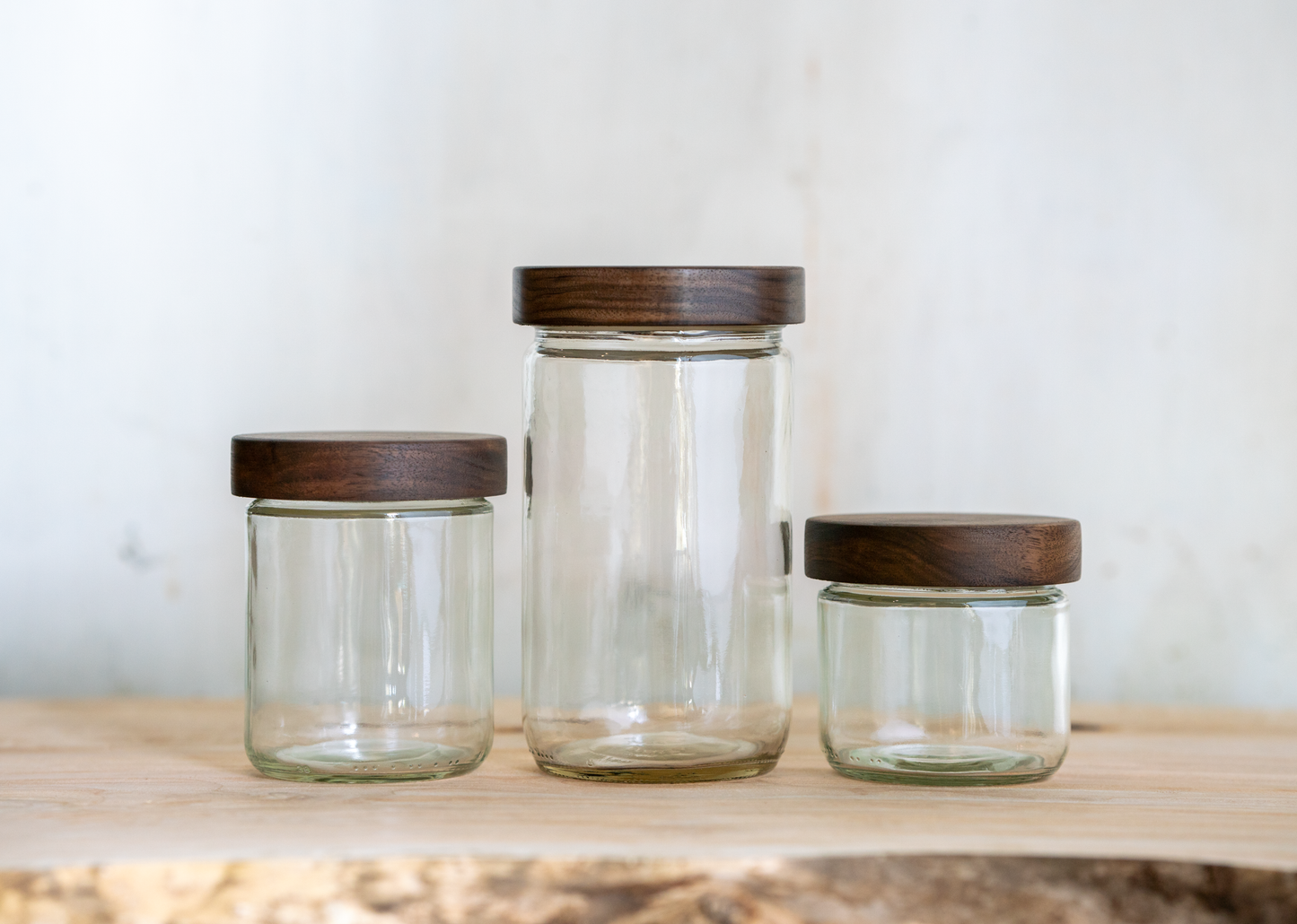 Stout Style Storage Jar with Wood Lid