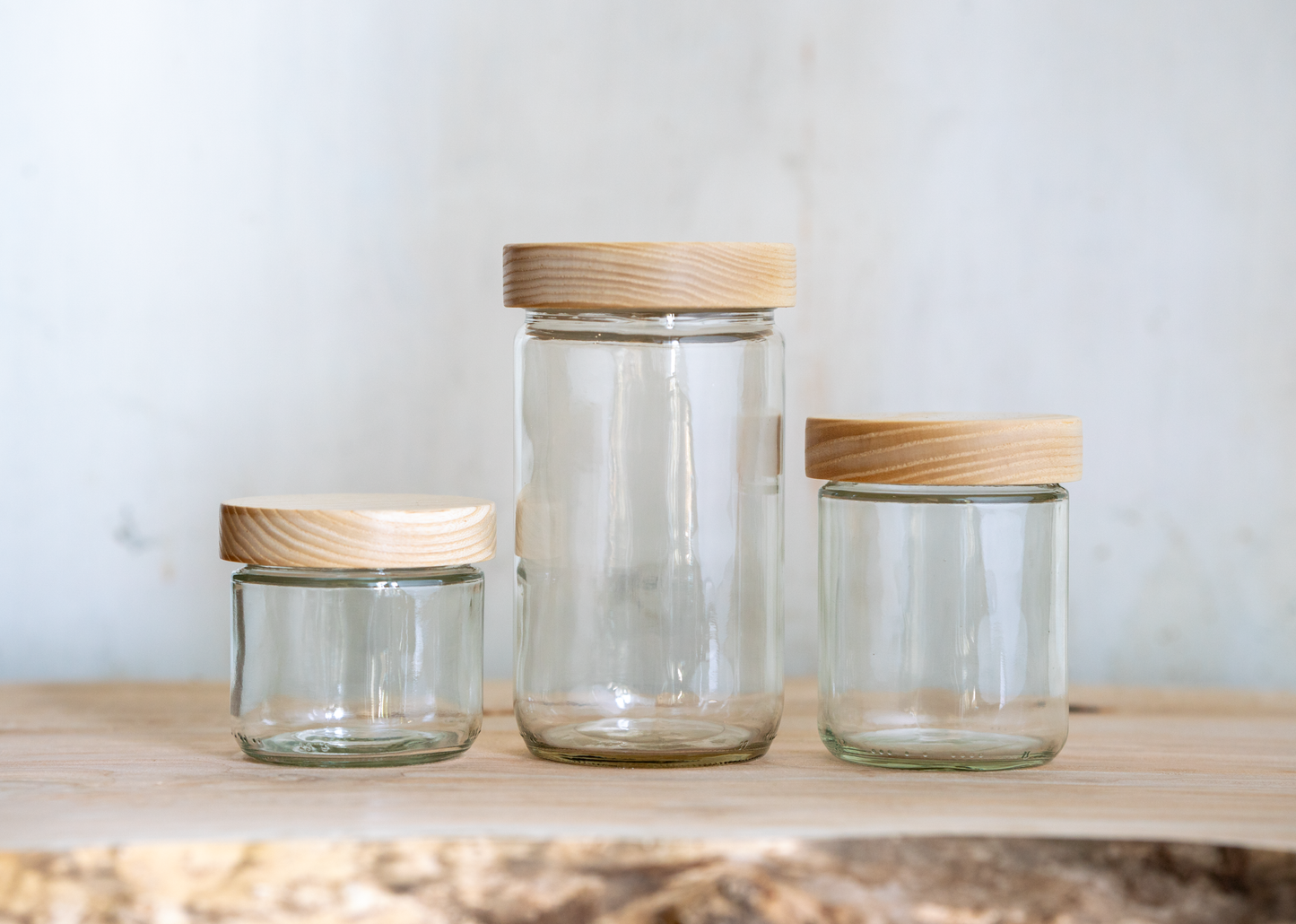 Stout Style Storage Jar with Wood Lid